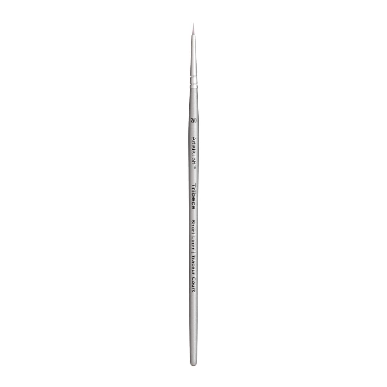 Tribeca Synthetic Short Handle Short Liner Brush by Artist's Loft™, Size 2/0